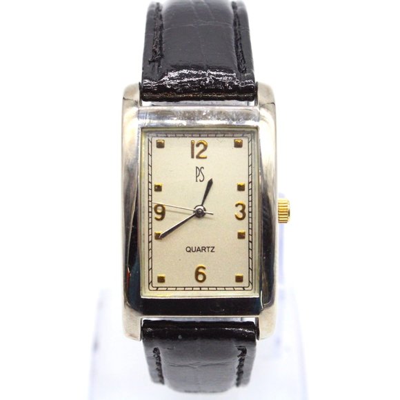 Vintage Paul Sebastian PS Watch Womens SIlver Tone Steel Rectangular Dial 90s - Picture 1 of 8
